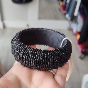 Black Beaded Bracelet